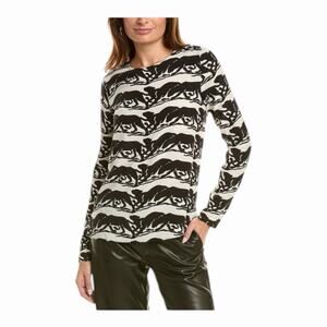The Kooples Wild Panther Print Blouse Size 0 NWT Rock Chic Aesthetic